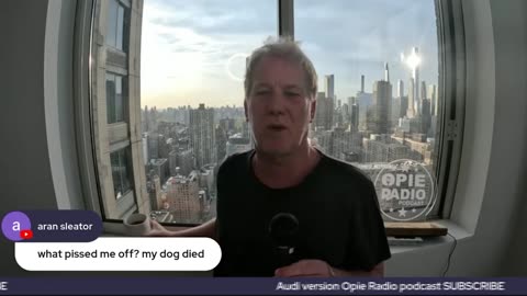 OPIE IS LOOKING TO TAKE SHOW TO SPOTIFY! The family dog Fresca…Opie’s favorite allergy medicine