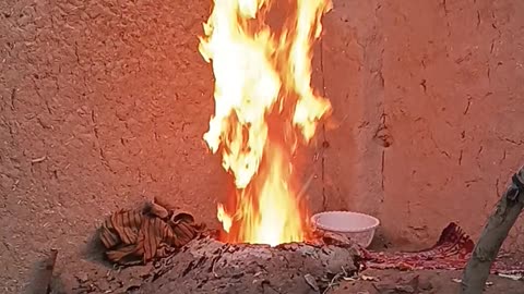 The Majesty of Fire in an Ancient Afghanistan Tandoor