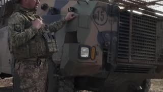 Tour of a Bushmaster APC with Ukrainian Paratroopers