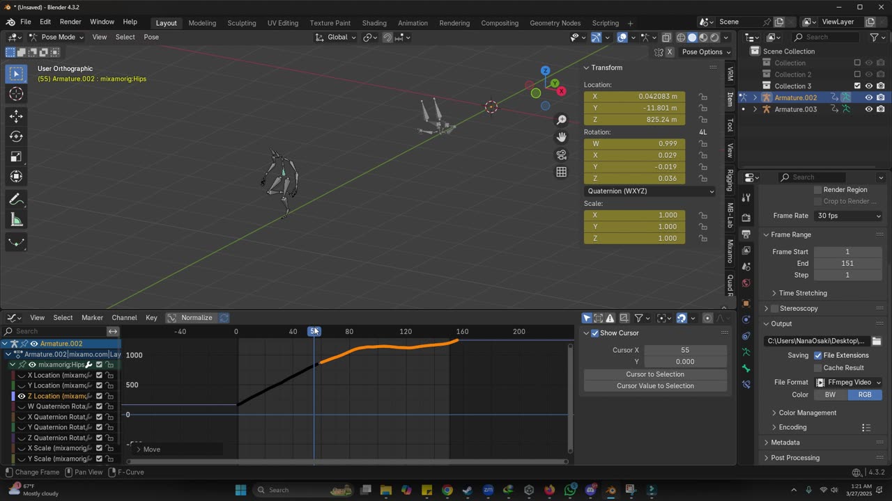 Blender Combine Mixamo Animations With Offset
