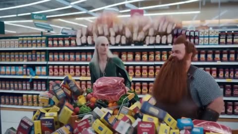 🧝‍♂️🪓🧙‍♂️ Elf, Dwarf & Wizard Grocery Shopping — Magical Chaos in Aisle 3! 🛒✨😂 | AI Fantasy Short
