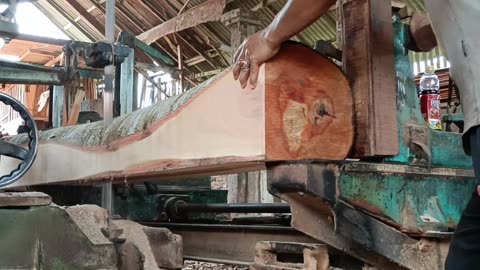 Tehnique for quickly maghony wood cutting