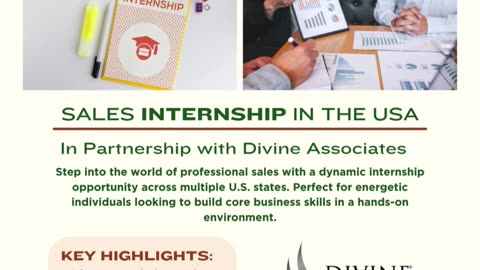 Close Deals, Build Skills – Intern in the U.S. with Divine Associates