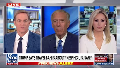 When it comes to the travel ban, Trump said, "Nothing will stop us from keeping America safe."