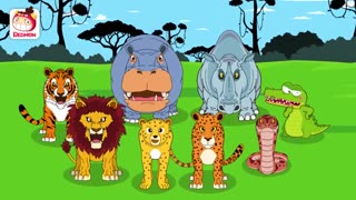 Amazing: Animal Battle Song | Animal songs | Nursery Rhymes | REDMON