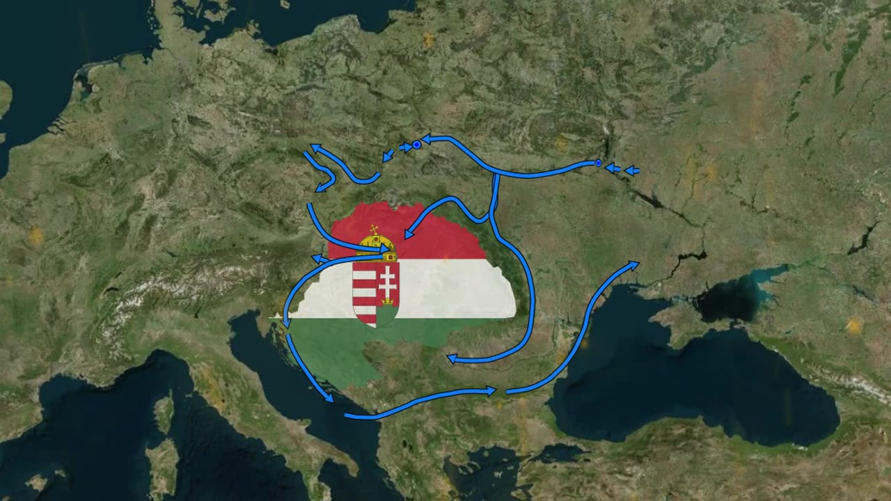 Kingdom of Hungary before Mongol Invasion (1230 AD) vs Kingdom of Hungary after Mongol
