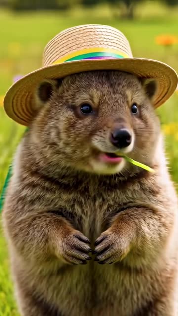 Quokka wearing a Hat