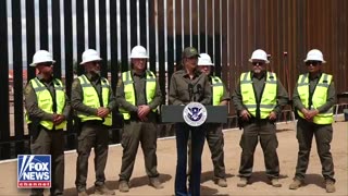 Secretary Noem says the border wall will be painted black to make it harder for people to climb