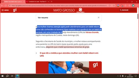 Mulher leva bebê reborn para consulta médica em UPA de MT_ 'gripe'.mp4