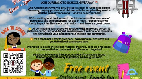 🎒 CALLING ALL LOCAL BUSINESSES – JOIN OUR BACK-TO-SCHOOL GIVEAWAY! 📚