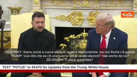 NOTIZIE DAL MONDO Zelensky-Trump:'In guerra non si possono fare elezioni' e Trump:'vale anche da noi?' non le fa l'Ucraina perchè ha messo la legge marziale dal 24 febbraio 2022,la Russia che era in guerra le ha fatte le elezioni