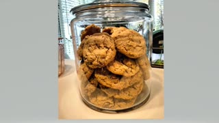A jar full of Neiman Marcus cookies that WW2 made for my vacation leaf raking time!!!