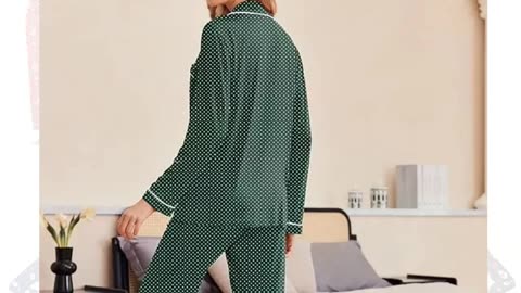 Ekouaer Pajamas Women's Long Sleeve Sleepwear