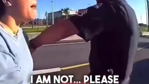 Woman arrested for refusing to sign citation for speeding by over 45 mph. CRIES, BEGS!