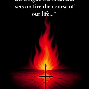 The tongue is a small fire that can burn a whole forest