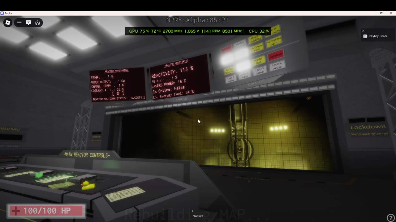 Nuclear Power Reactor Facility - Meltdown and shutdown
