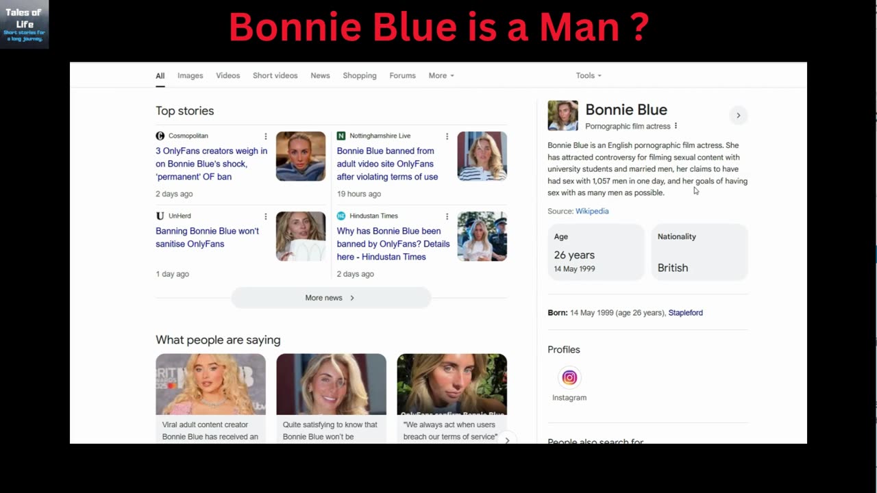 Bonnie Blue is a Man ???
