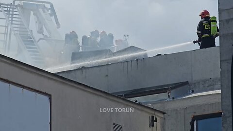 Pożar nowobudowanej siedziby Straży Pożarnej