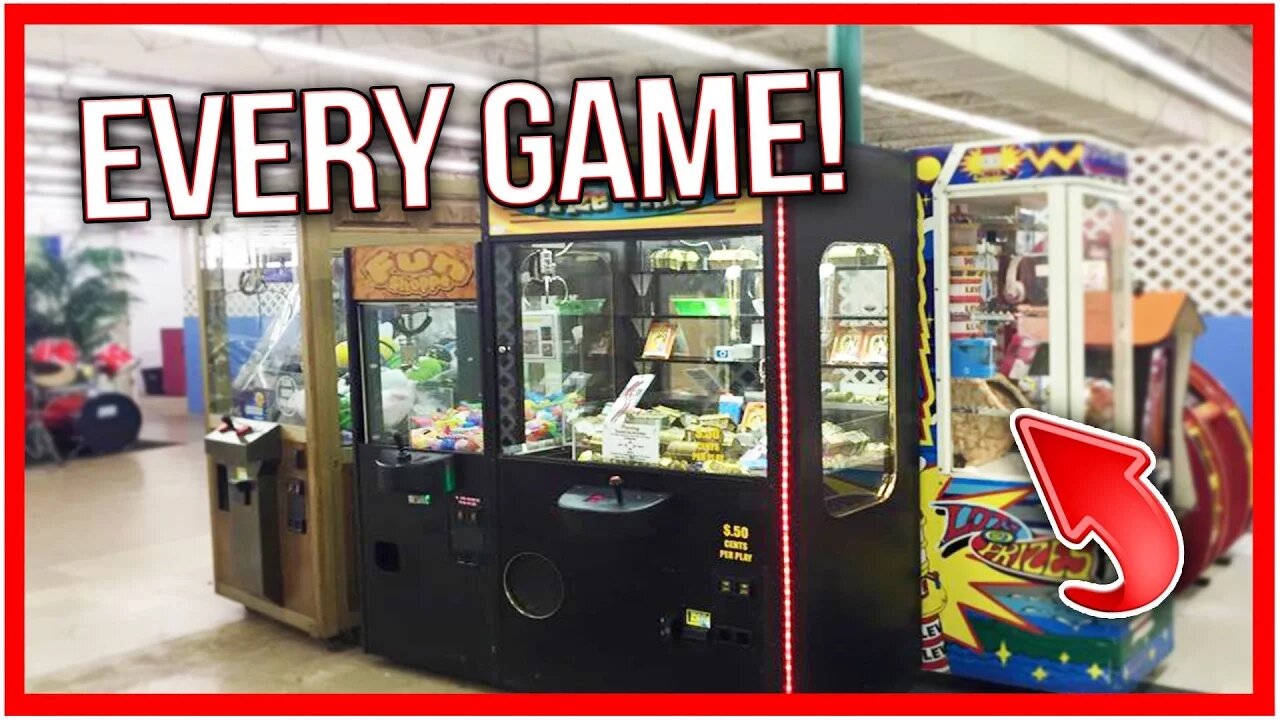 PLAYING EVERY GAME AT CLAW KICKER'S ARCADE!