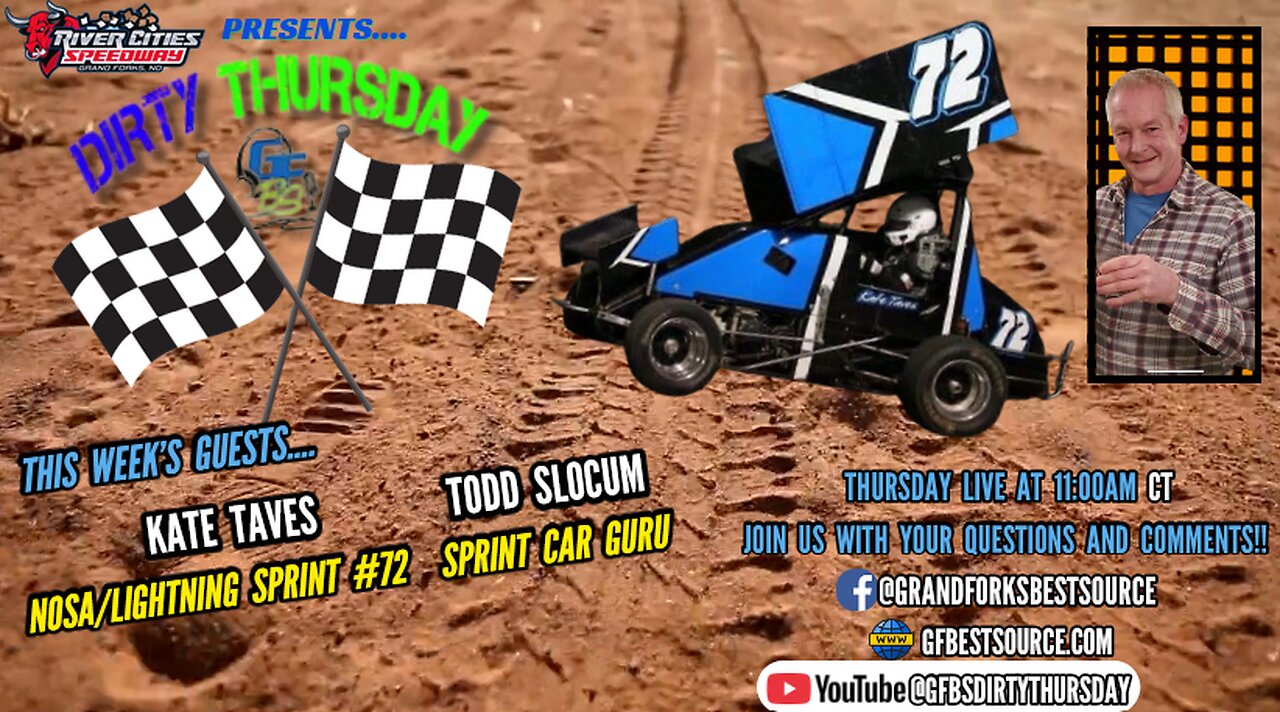 RCS DIRTY THURSDAY – with NOSA/Lightning Sprint #72, Kate Taves, and Sprint Car Guru, Todd Slocum