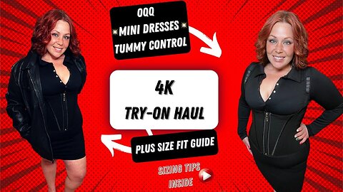 Little Black Dress Try-On OQQ Women’s Bodycon Mini Dress Review Curvy Fashion Fit Guide #plussize