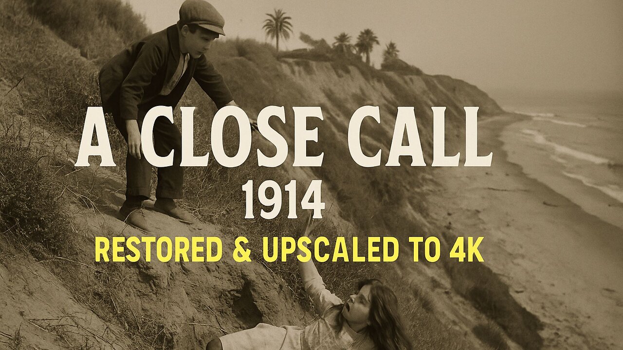 A Close Call (1914) 😱 Childhood Adventure & Danger Restored in 4K 🎞️🌊