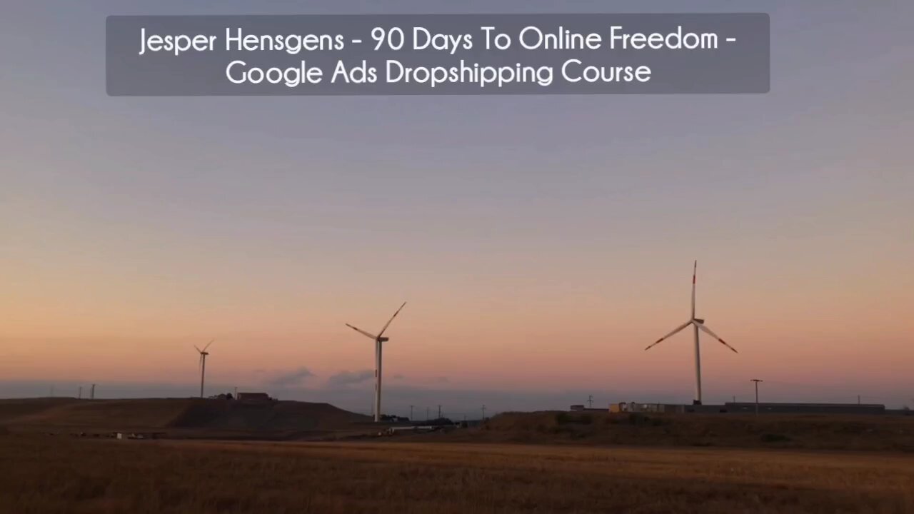 (courseslibrary.com)Jesper Hensgens - 90 Days To Online Freedom - Google Ads Dropshipping Course