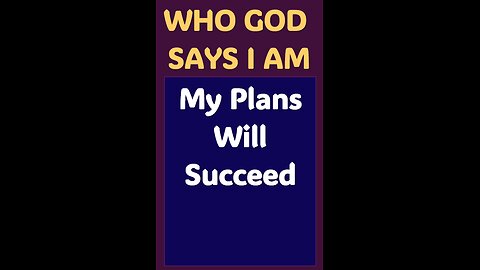 MY PLANS WILL SUCCEED #wordofgod #faith #wisdom #worry #Jesus #God #love #blessed #kindness #success
