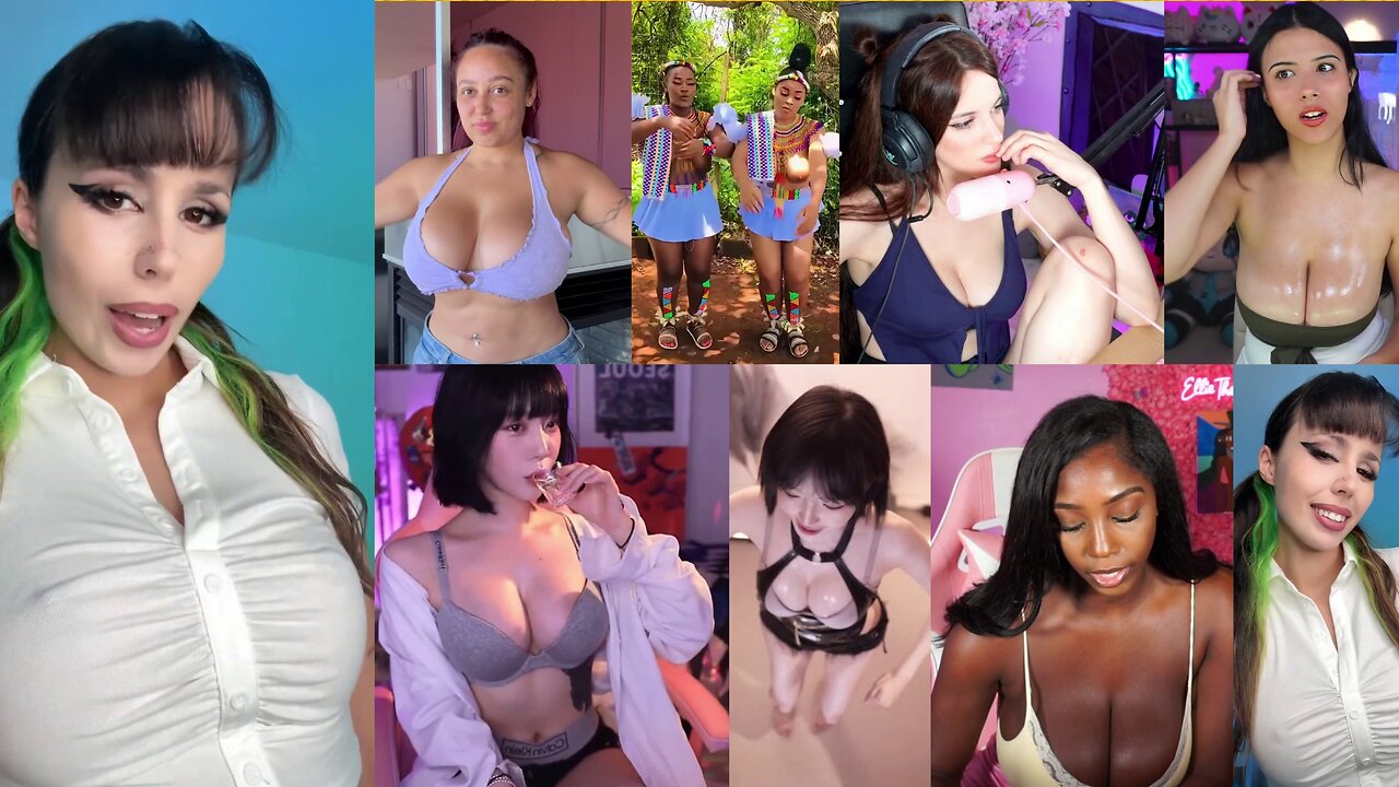 Huge Boobs / No Bra / Hard Nipples 70 - Big bank tiktok challenge ❤️ClipchampGirls 2025