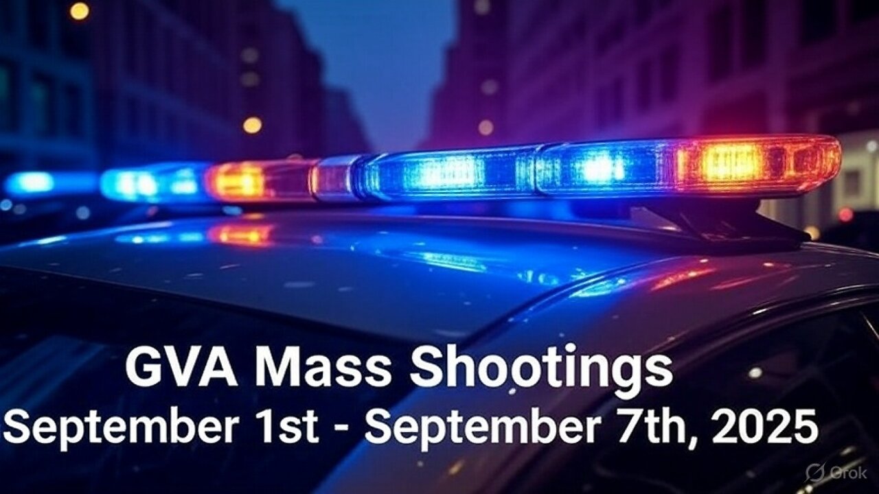 Mass Shootings according Gun Violence Archive for September 1st to September 7th, 2025