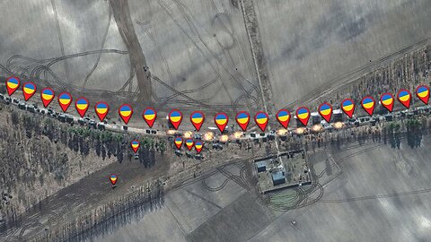 Russian Su-34 Drops FAB-3000, Obliterates Ukrainian Howitzer Convoy