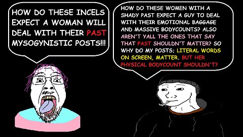 What you posted in the past matters but her sexual past shouldn't matter?