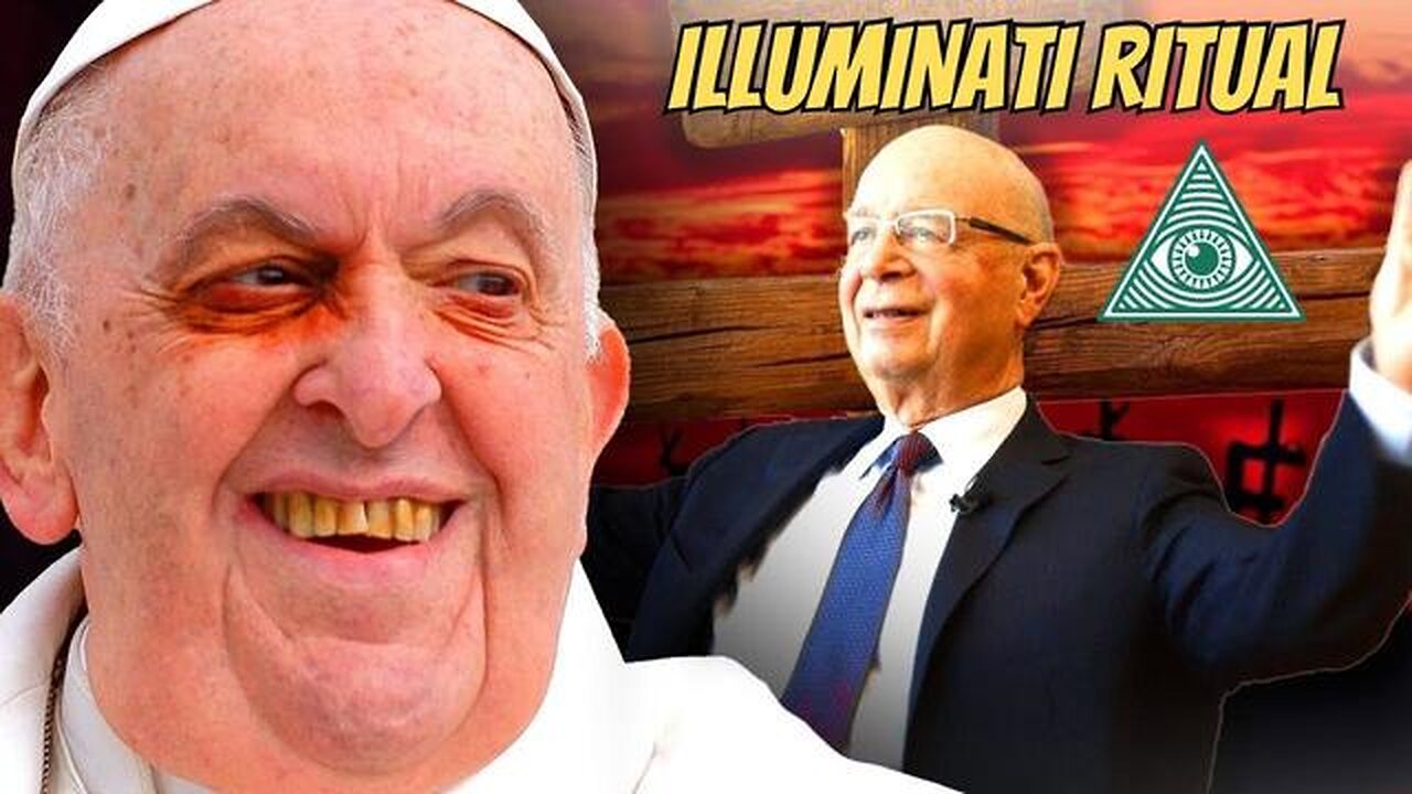 SATANIST KLAUS SCHWAB RESIGNING ON THE SAME DAY THE POPE DIED