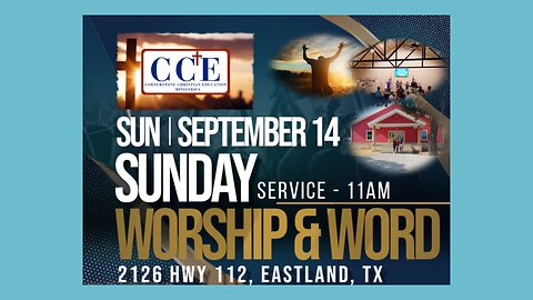 ✝️Live 11:00am Sunday Service 9/14/25
