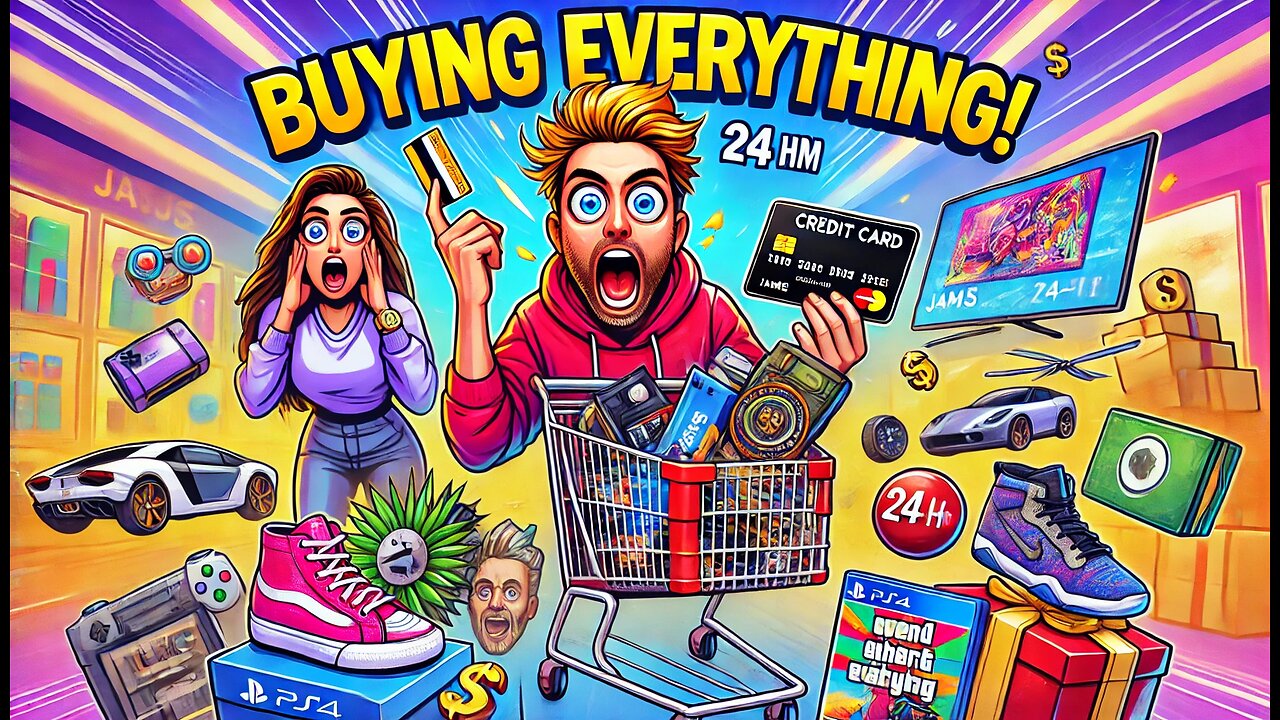 24 HOUR Shopping SPREE Challenge: Buying My Friend James ANYTHING He Wants! 💸🛍️