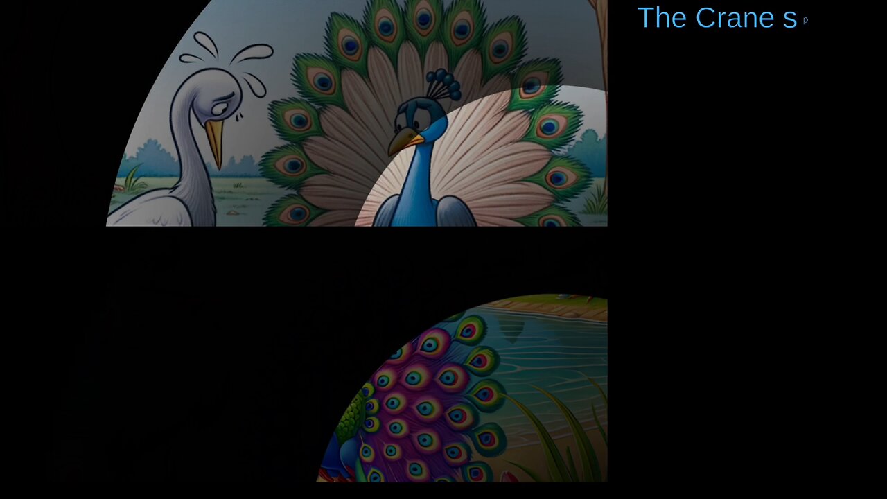 English Stories the peacock and the crane.