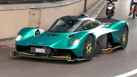 Fernando Alonso driving his Aston Martin Valkyrie in Monaco !
