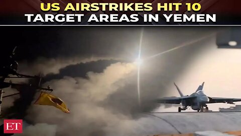 US displays its fighter jets as they continue to strike Yemen