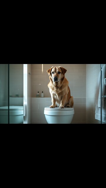 This is how a dog goes to the toilet 🐶 #viral