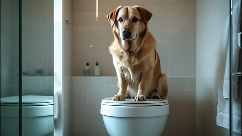 This is how a dog goes to the toilet 🐶 #viral