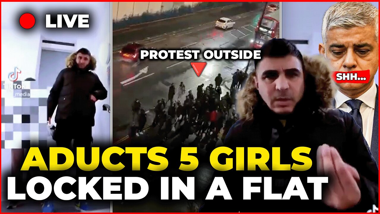 LIVE🚨 Pakistani grooming gang locks girls in a flat: HUGE PROTEST OUTSIDE