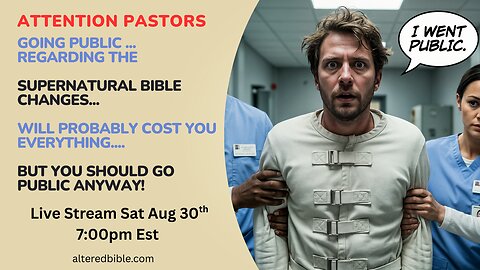 ATTENTION PASTORS Going public will probably cost you everything, but you should go public anyway!