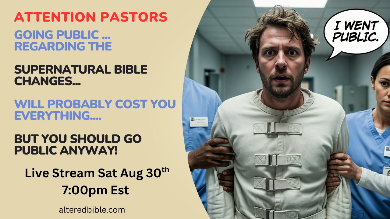 ATTENTION PASTORS Going public will probably cost you everything, but you should go public anyway!