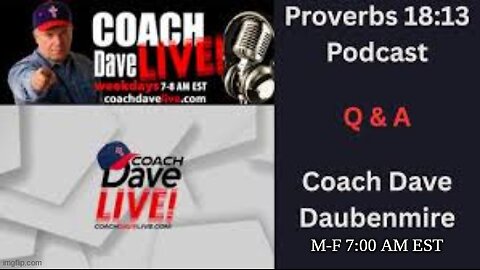 Q⅋A WITH COACH DAVE DAUBENMIRE ⛪🏈🎙 PROVERBS 18ː13 PODCAST