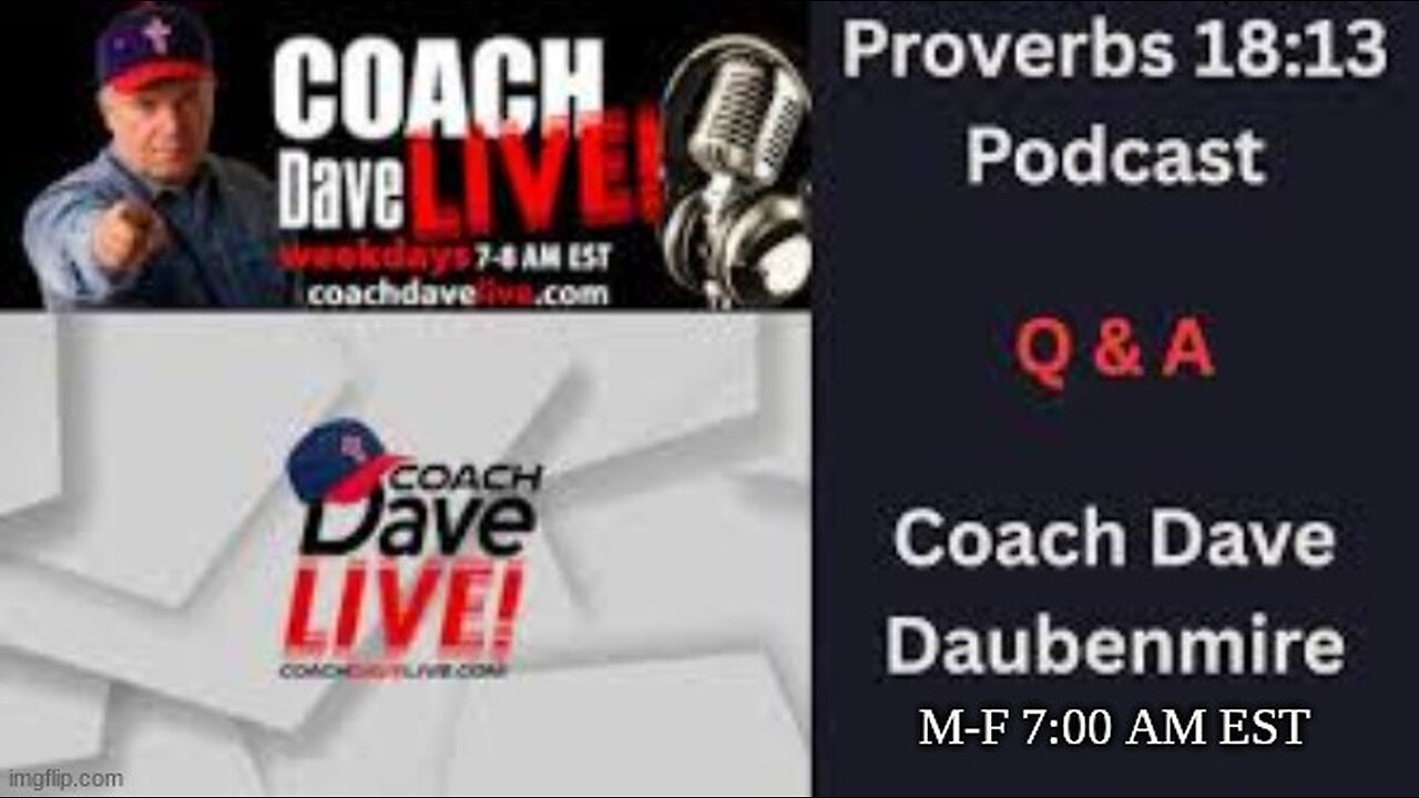 Q⅋A WITH COACH DAVE DAUBENMIRE ⛪🏈🎙 PROVERBS 18ː13 PODCAST