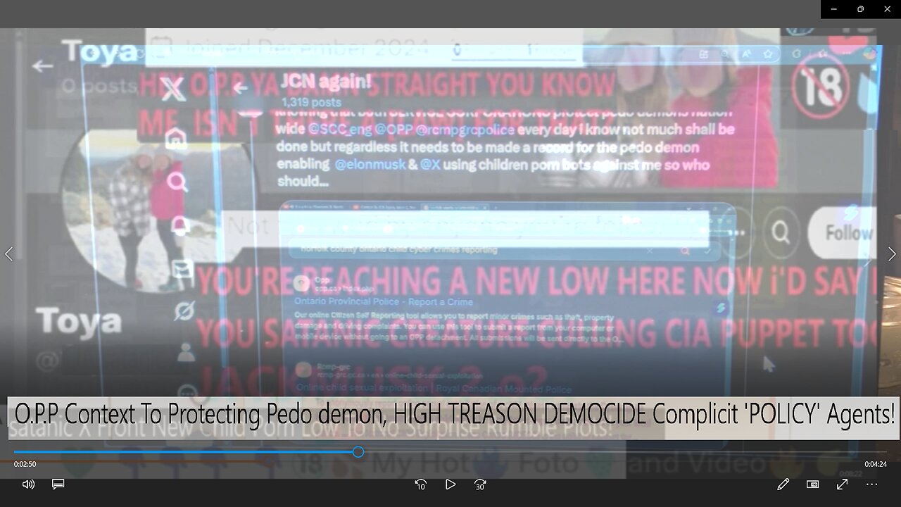 O.P.P Context To Protecting Pedo demon, HIGH TREASON DEMOCIDE Complicit 'POLICY' Agents!