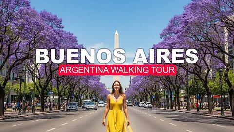 JACARANDA 2025 season in full bloom: BUENOS AIRES, Argentina Walking Tour 4K 60 FPS