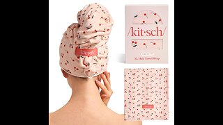 Kitsch XL Microfiber Hair Towel Wrap for Women