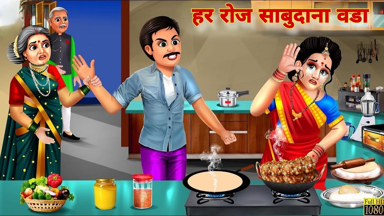 हर रोज साबुदाना वडा | Hindi Kahani | hindi cartoon story | Bedtime Stories |Kahani