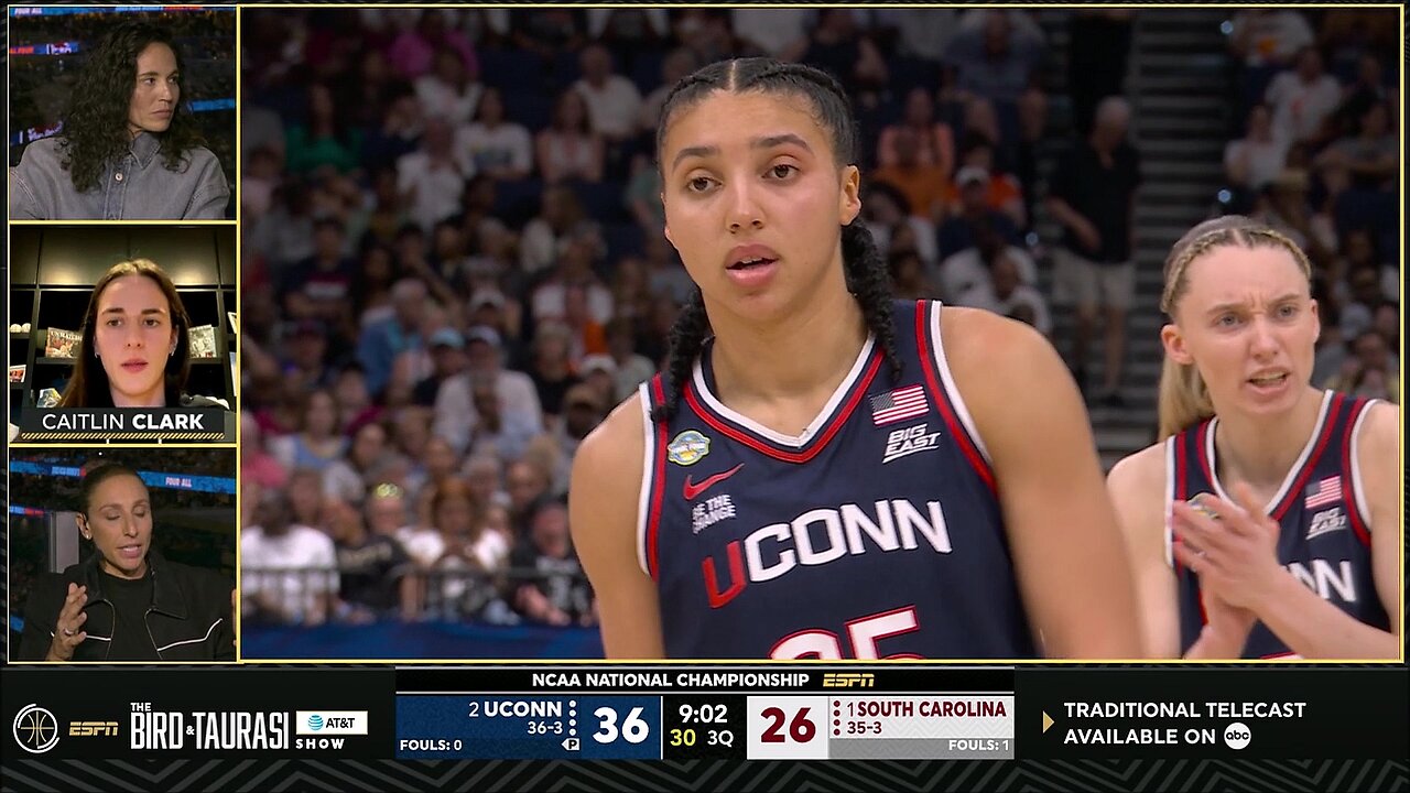 Caitlin Clark on how Paige Bueckers will translate in WNBA | UConn Huskies vs South Carolina